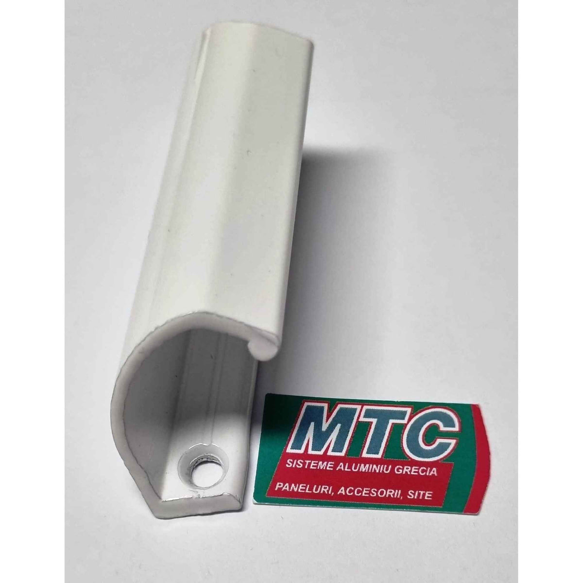 Mâner aluminiu tip C scoică aplicat alb MTC pentru plasă ușă