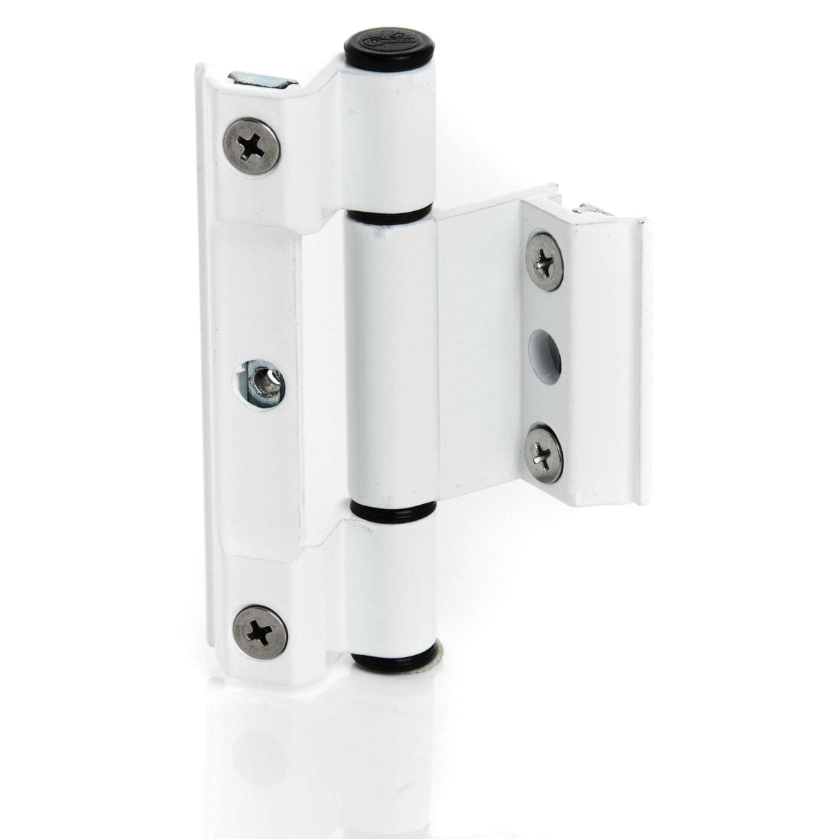 Balama aluminiu Grecia triplă M-10-S albă, reversibilă, pentru uși termopan