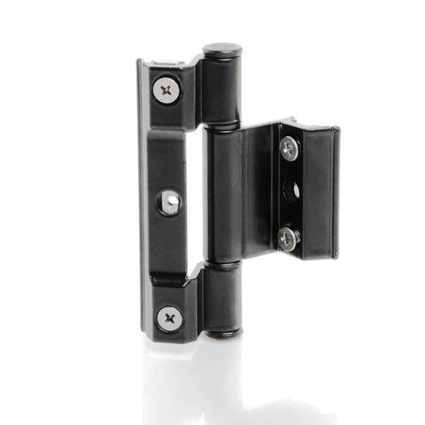 Balama aluminiu Grecia tripla M-10-S, reversibila, neagra, pentru usi termopan aluminiu