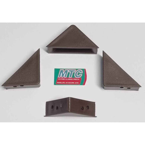 Set 4 Coltare Triunghi Plasa Tantari MTC - maro, Rigidizare si intarire Colturi 90 Grade